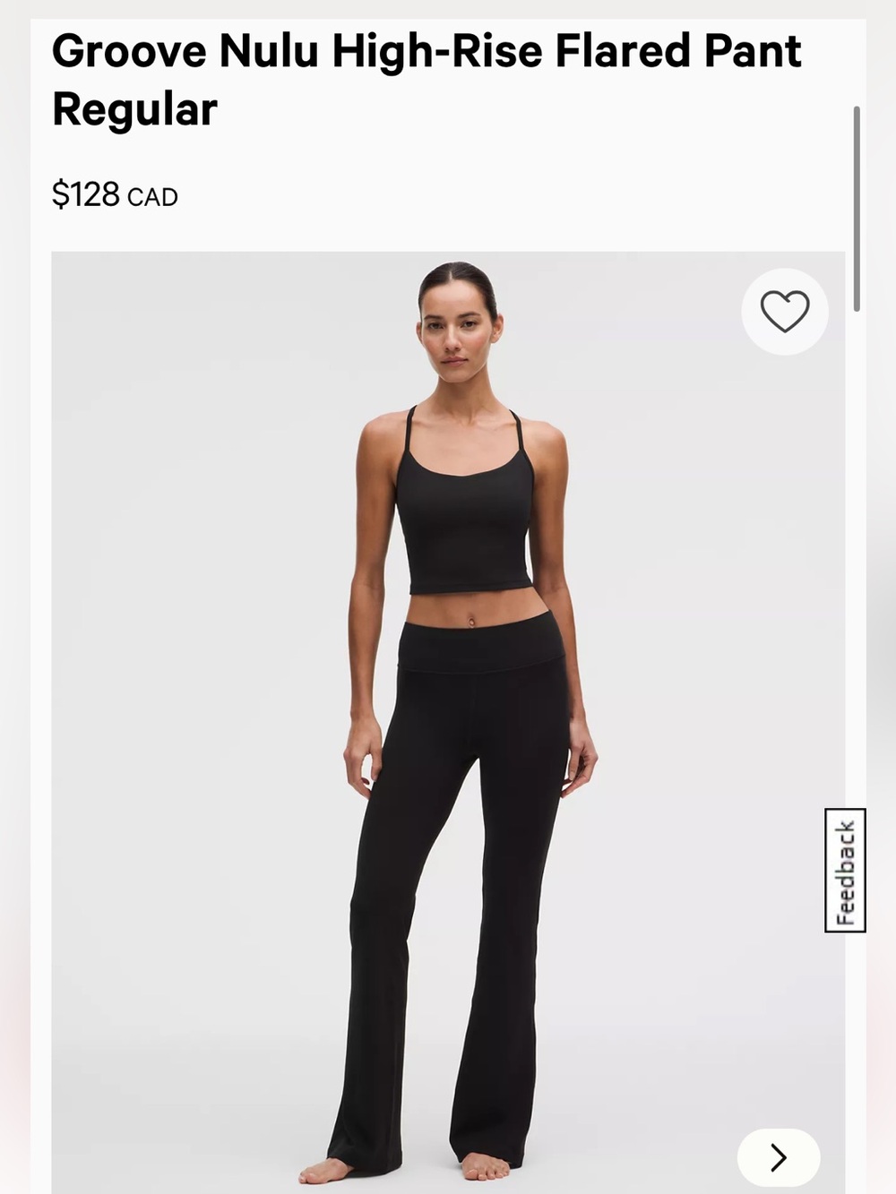 Lululemon Groove Nulu High-Rise Flared Pant
Regular - size 8
